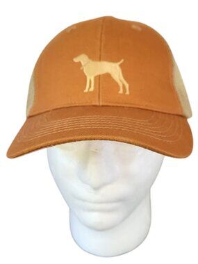 STRAIGHT UP SOUTHERN Orange & Cream Adjustable Mesh Pointer Dog Hat - Men's OS